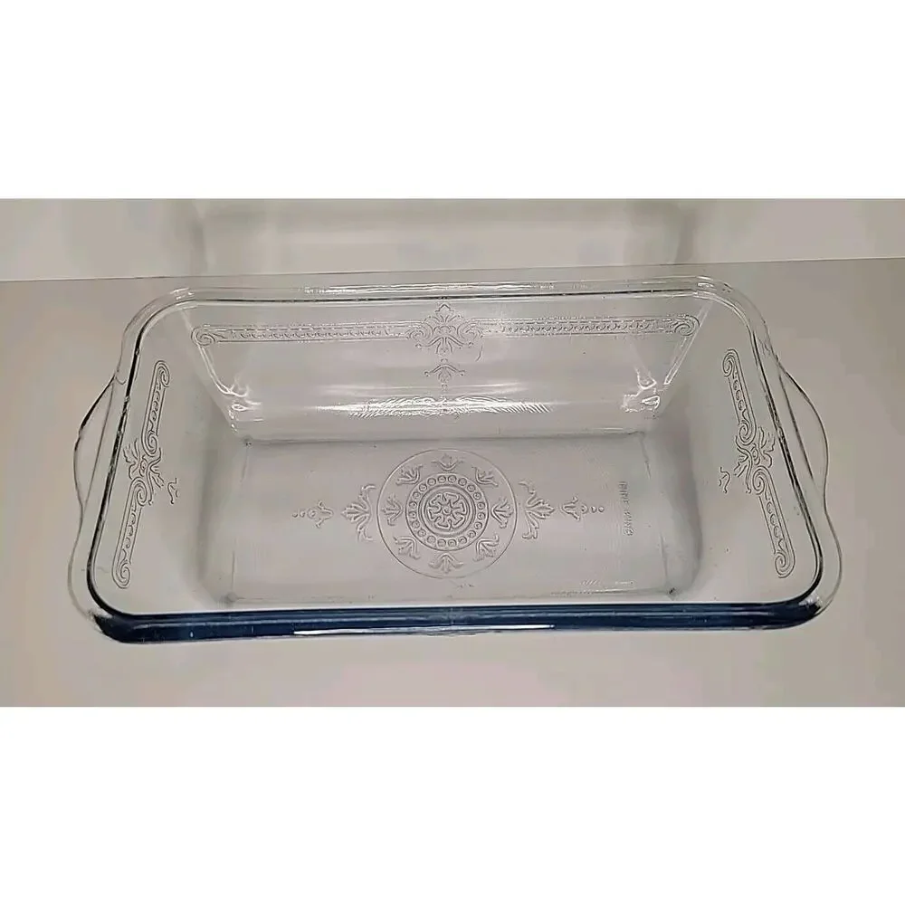 Fire King Sapphire Blue Philbe Loaf Pan 9 x 5 1941-1956 Vtg Loaf Pan Embossed